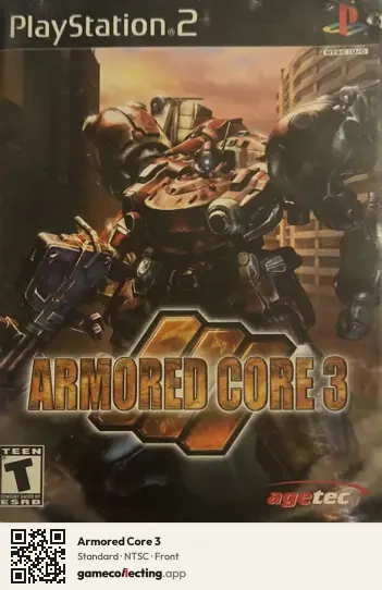 Armored Core 3 PlayStation 2, NTSC box front