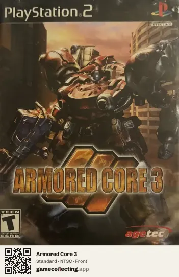 Armored Core 3 PlayStation 2, NTSC box front