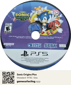 Sonic Origins Plus PlayStation 5, NTSC disc