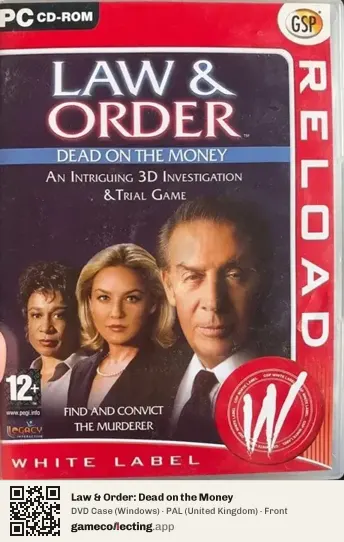 Law & Order: Dead on the Money Computer, United Kingdom box front