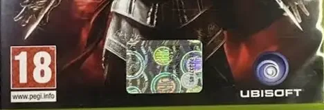 Assassin's Creed II, the PEGI square on its front