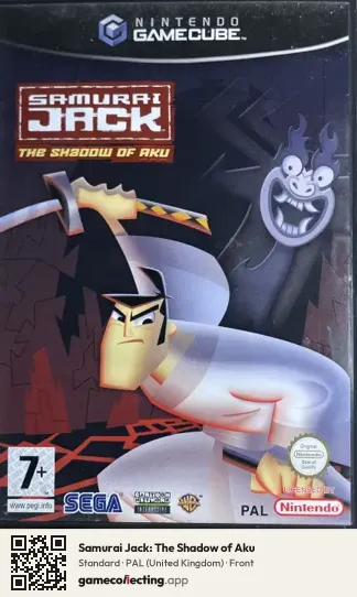 Samurai Jack: The Shadow of Aku Nintendo GameCube, United Kingdom box front