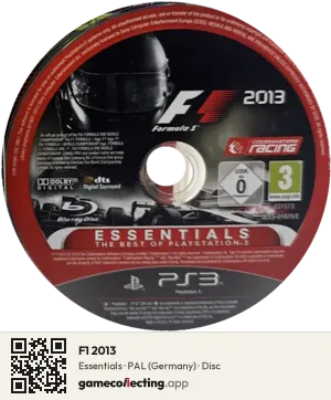 F1 2013 PlayStation 3, PAL disc