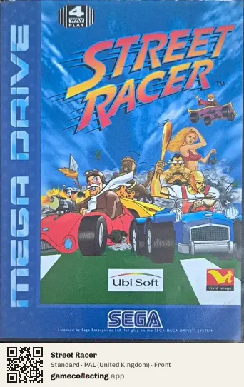 Street Racer Sega Mega Drive / Genesis, United Kingdom box front