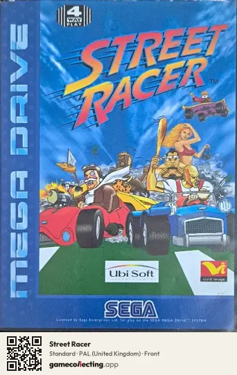 Street Racer Sega Mega Drive / Genesis, United Kingdom box front