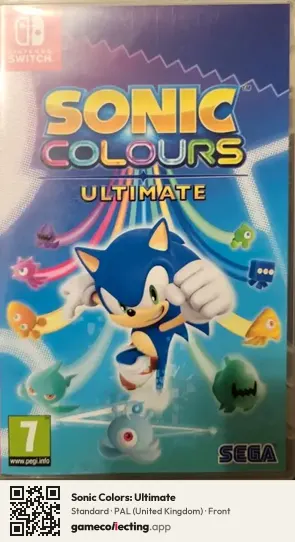 Sonic Colors: Ultimate Nintendo Switch, United Kingdom box front