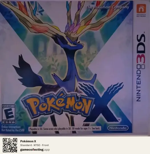 Pokémon X Nintendo 3DS, NTSC box front