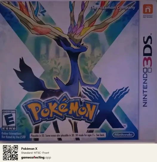 Pokémon X Nintendo 3DS, NTSC box front