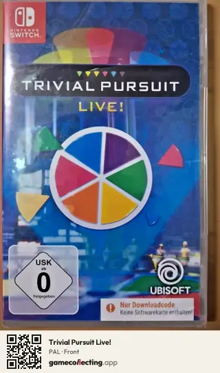 Trivial Pursuit Live! Nintendo Switch, PAL box front
