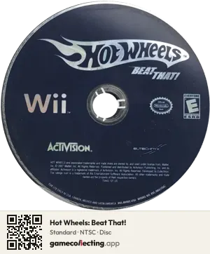 Hot Wheels: Beat That! Nintendo Wii, NTSC disc