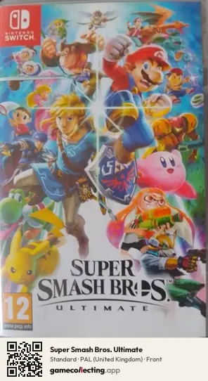 Super Smash Bros. Ultimate Nintendo Switch, United Kingdom box front