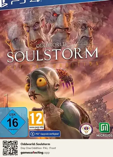 Oddworld: Soulstorm PlayStation 4, PAL box front