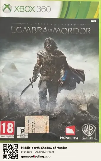 Middle-earth: Shadow of Mordor Xbox 360, Italy box front
