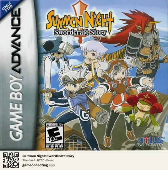 Summon Night: Swordcraft Story Game Boy Advance, NTSC box front