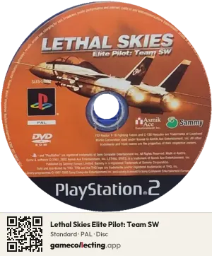Lethal Skies Elite Pilot: Team SW PlayStation 2, PAL disc