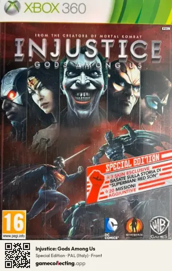 Injustice: Gods Among Us Xbox 360, Italy box front