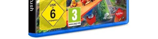 Hot Wheels Infinite Rush, the USK square on its front