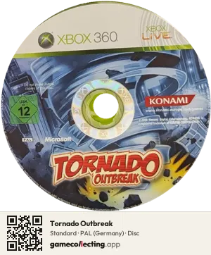 Tornado Outbreak Xbox 360, PAL disc