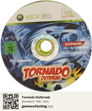 Tornado Outbreak Xbox 360, PAL disc