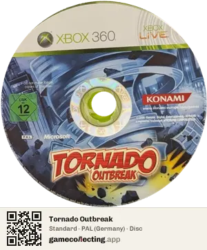 Tornado Outbreak Xbox 360, PAL disc