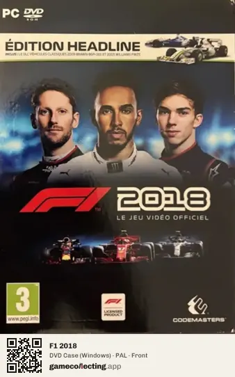 F1 2018 Computer, PAL box front