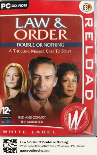 Law & Order II: Double or Nothing Computer, United Kingdom box front