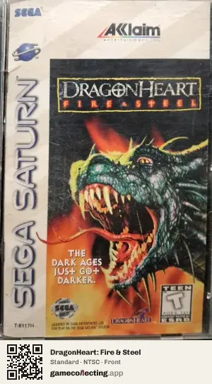 DragonHeart: Fire & Steel Sega Saturn, NTSC box front