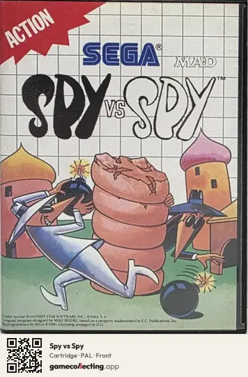Spy vs Spy Sega Master System, PAL box front