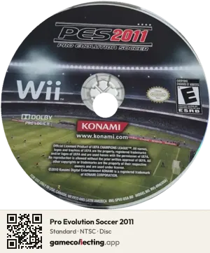 Pro Evolution Soccer 2011 Nintendo Wii, NTSC disc
