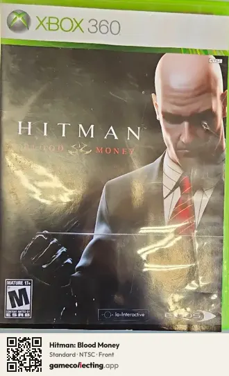 Hitman: Blood Money Xbox 360, NTSC box front