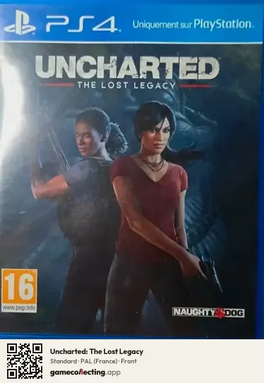 Uncharted: The Lost Legacy PlayStation 4, France box front