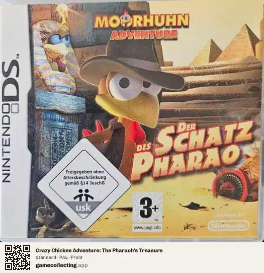 Crazy Chicken Adventure: The Pharaoh's Treasure Nintendo DS, PAL box front