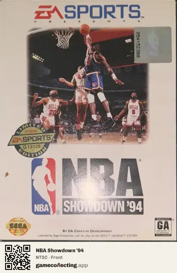 NBA Showdown '94 Sega Mega Drive / Genesis, NTSC box front