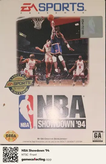 NBA Showdown '94 Sega Mega Drive / Genesis, NTSC box front