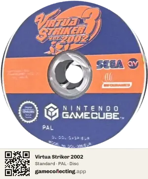 Virtua Striker 2002 Nintendo GameCube, PAL disc