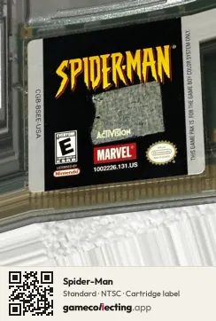 Spider-Man Game Boy Color, NTSC cartridge label