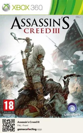 Assassin's Creed III Xbox 360, PAL box front
