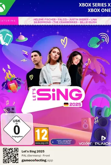 Let's Sing 2025 Xbox Series X, Germany box front