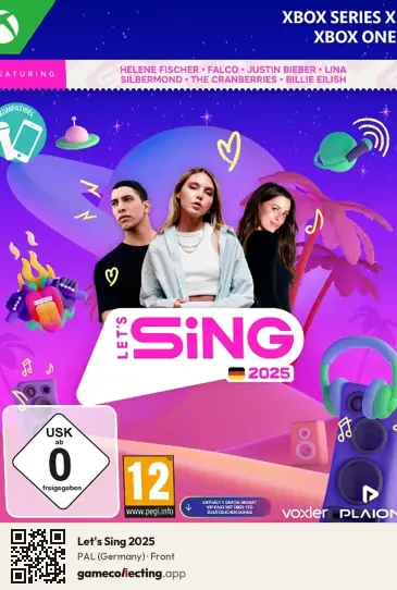 Let's Sing 2025 Xbox Series X, Germany box front