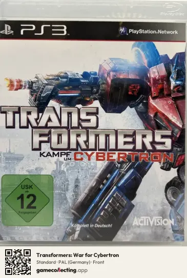Transformers: War for Cybertron PlayStation 3, Germany box front