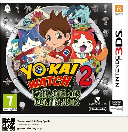 Yo-kai Watch 2: Bony Spirits Nintendo 3DS, PAL box front
