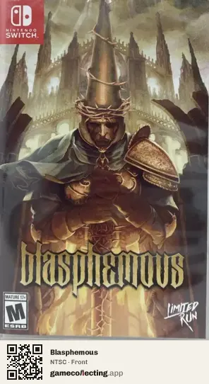 Blasphemous Nintendo Switch, NTSC box front