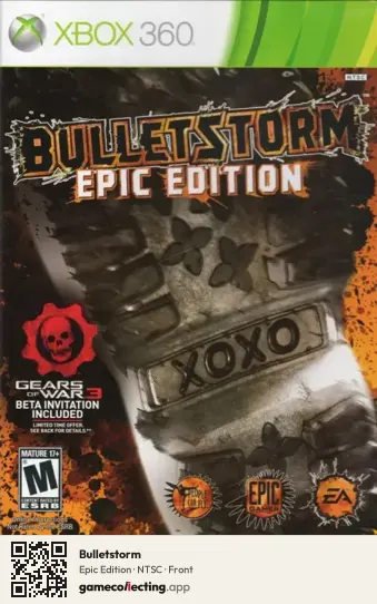 Bulletstorm Xbox 360, NTSC box front
