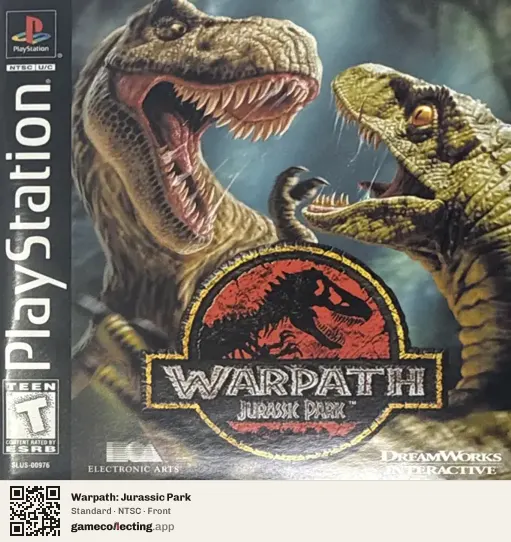 Warpath: Jurassic Park PlayStation, NTSC box front
