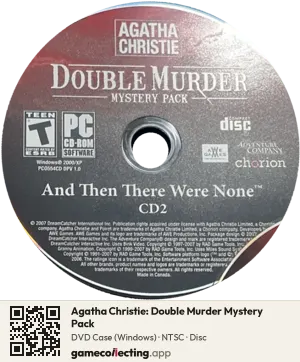 Agatha Christie: Double Murder Mystery Pack Computer, NTSC disc