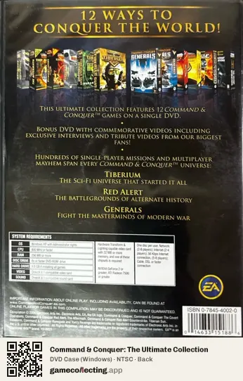 Command & Conquer: The Ultimate Collection Computer, NTSC box back