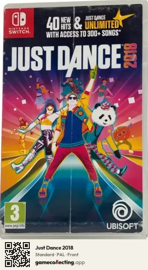 Just Dance 2018 Nintendo Switch, PAL box front