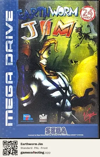 Earthworm Jim Sega Mega Drive / Genesis, PAL box front