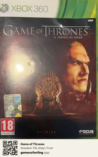 Game of Thrones Xbox 360, Italy box front