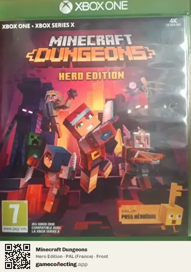 Minecraft Dungeons Xbox One, France box front